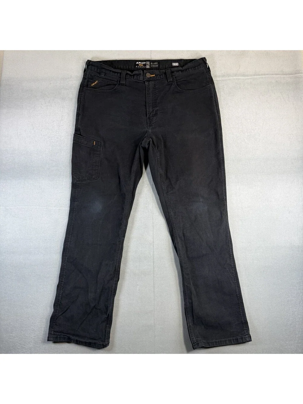 Ariat Rebar M4 Relaxed Straight Pants Mens 38x32 Black Utility Cargo Work Field
